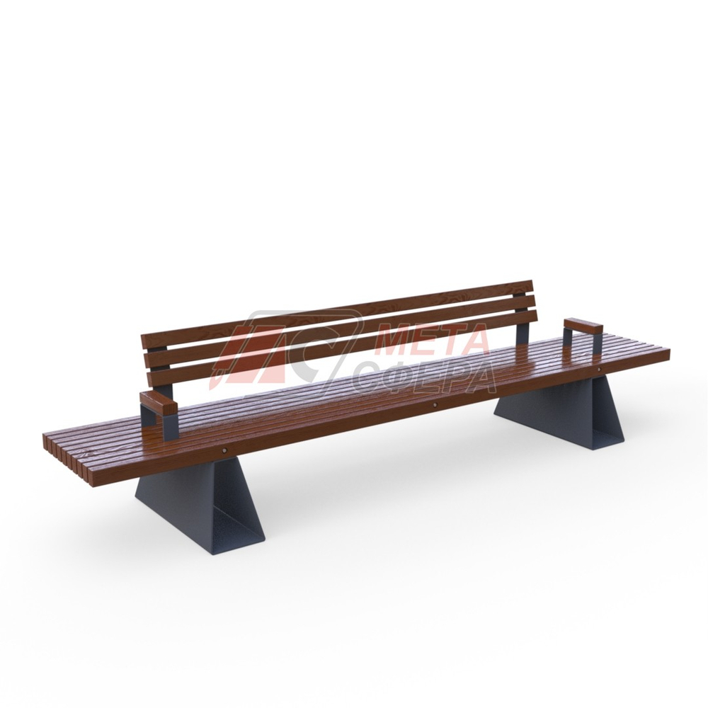 Скамейка Сеул с подлокотниками