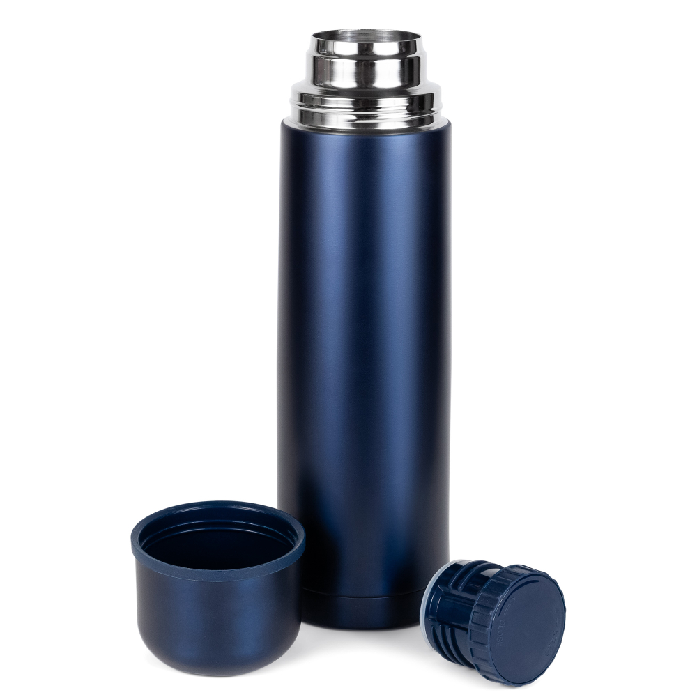 Термос Relaxika 101 (1 литр), темно-синий (без лого)