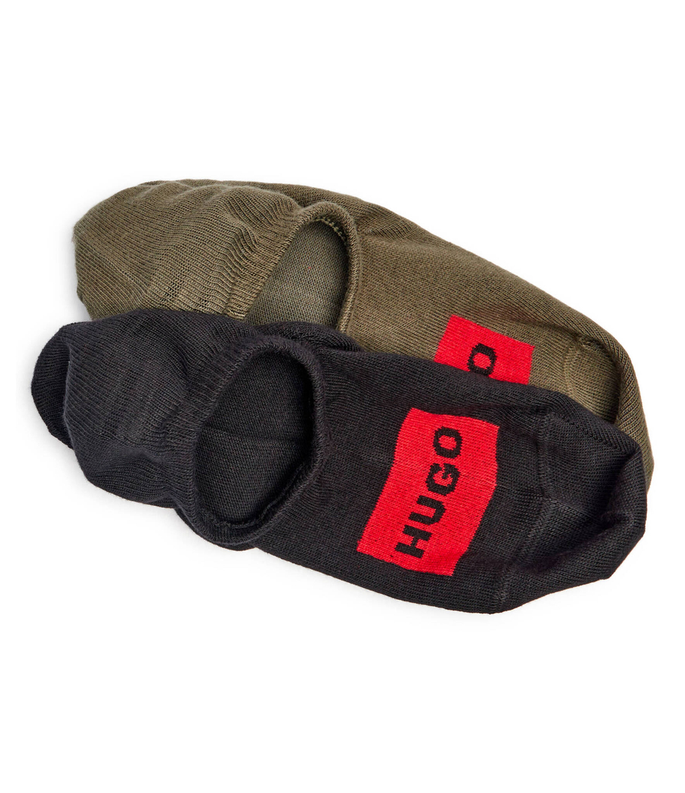 носки/stopki 2-pack 2p lowcut label col Hugo Bodywear - графитовый(50468117)