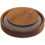 Банка для продуктов стеклянная 1300мл «Хай-Тек» с крышкой из акации 9*25см