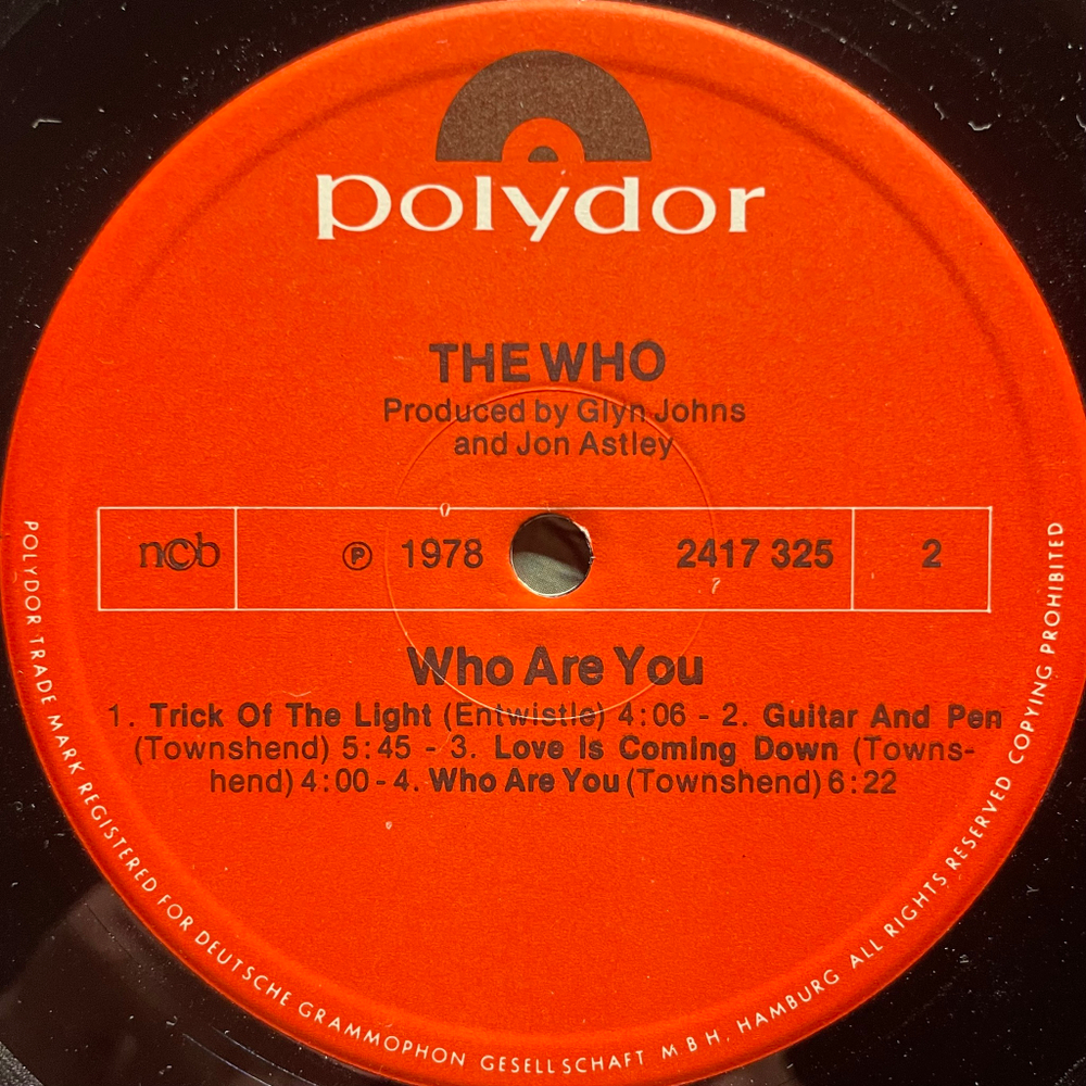 The Who ‎– Who Are You (Скандинавия 1978г.)