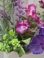 Панно на стену для интерьера "Окно с цветами"