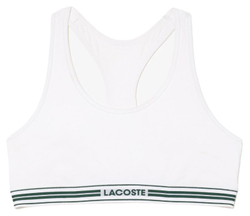 ТОП теннисный Lacoste Centered Logo Stretch Cotton Bra - белый