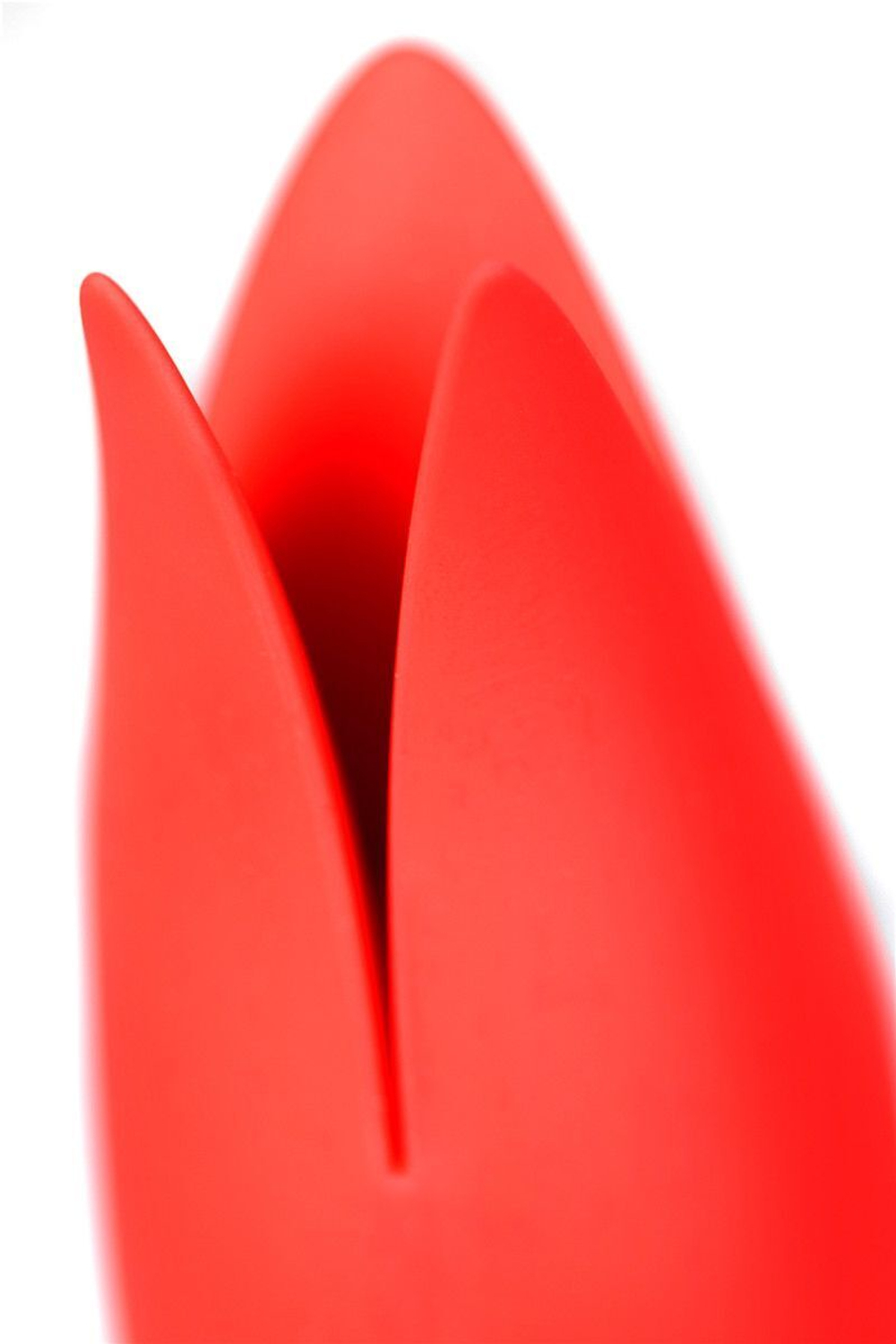 Красный вибратор Power Flower с лепестками - 18,8 см
