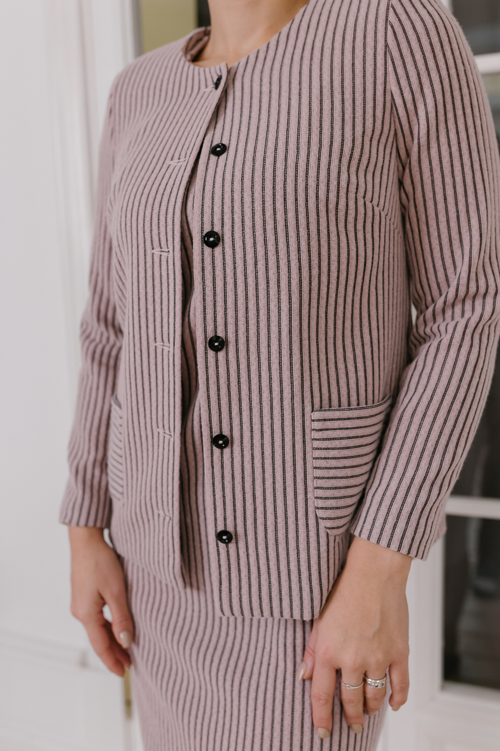 Жакет с подкладом 3051ЛЕ, Пудровый #77П043051ЛЕ