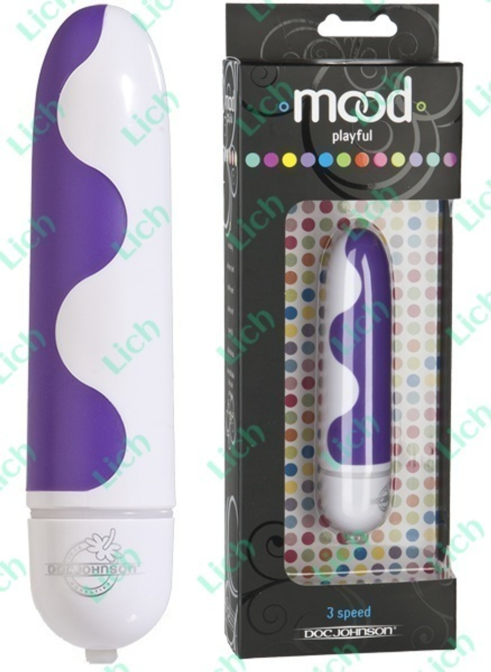 Вибратор из сочетания двух материалов MOOD PLAYFUL