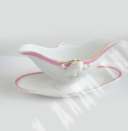 Соусник фарфоровый. Гарднеровский фарфоровый завод, с. Вербилки. 1870–1880-е. Россия.