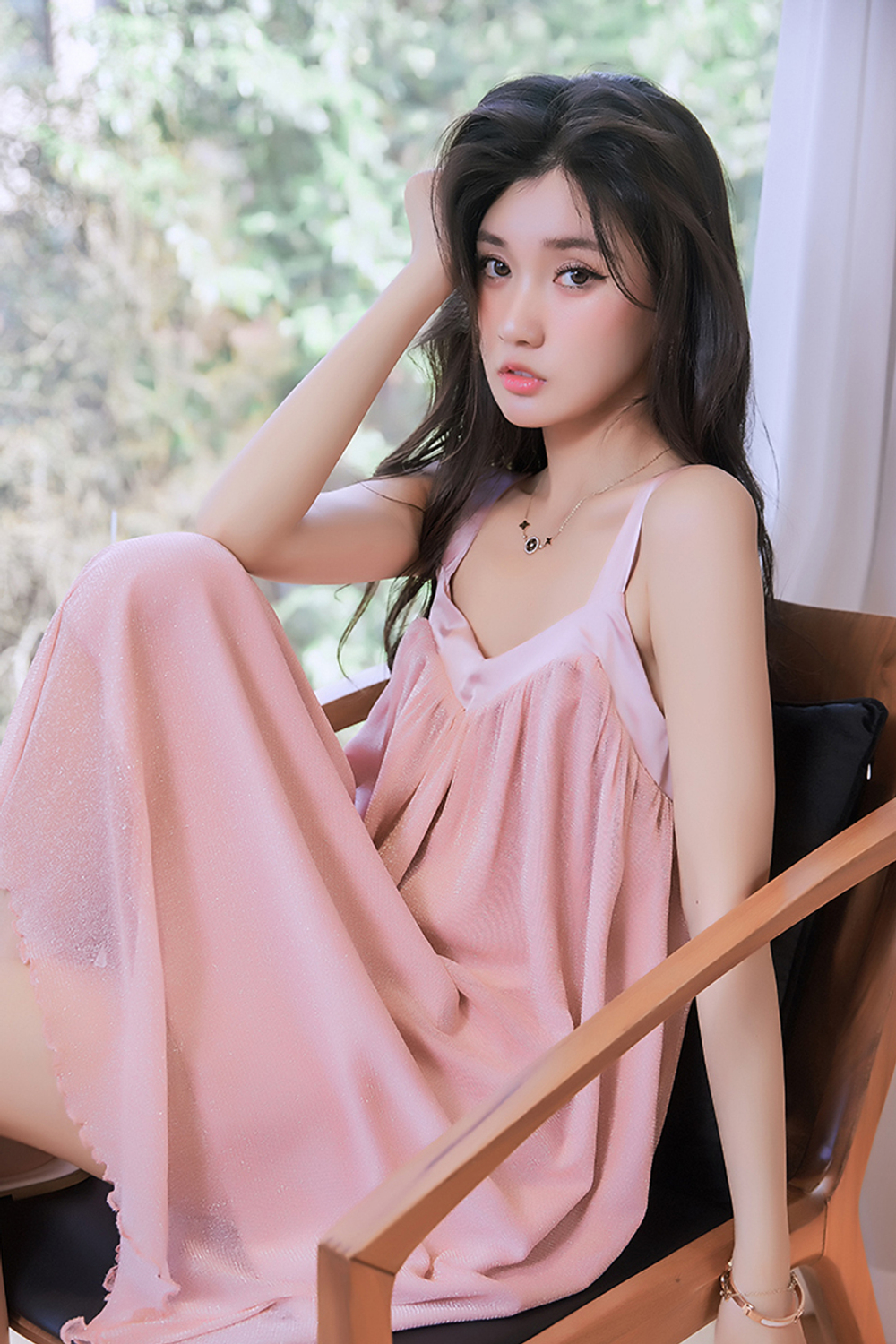 Сорочка(винтаж) на бретели 81#