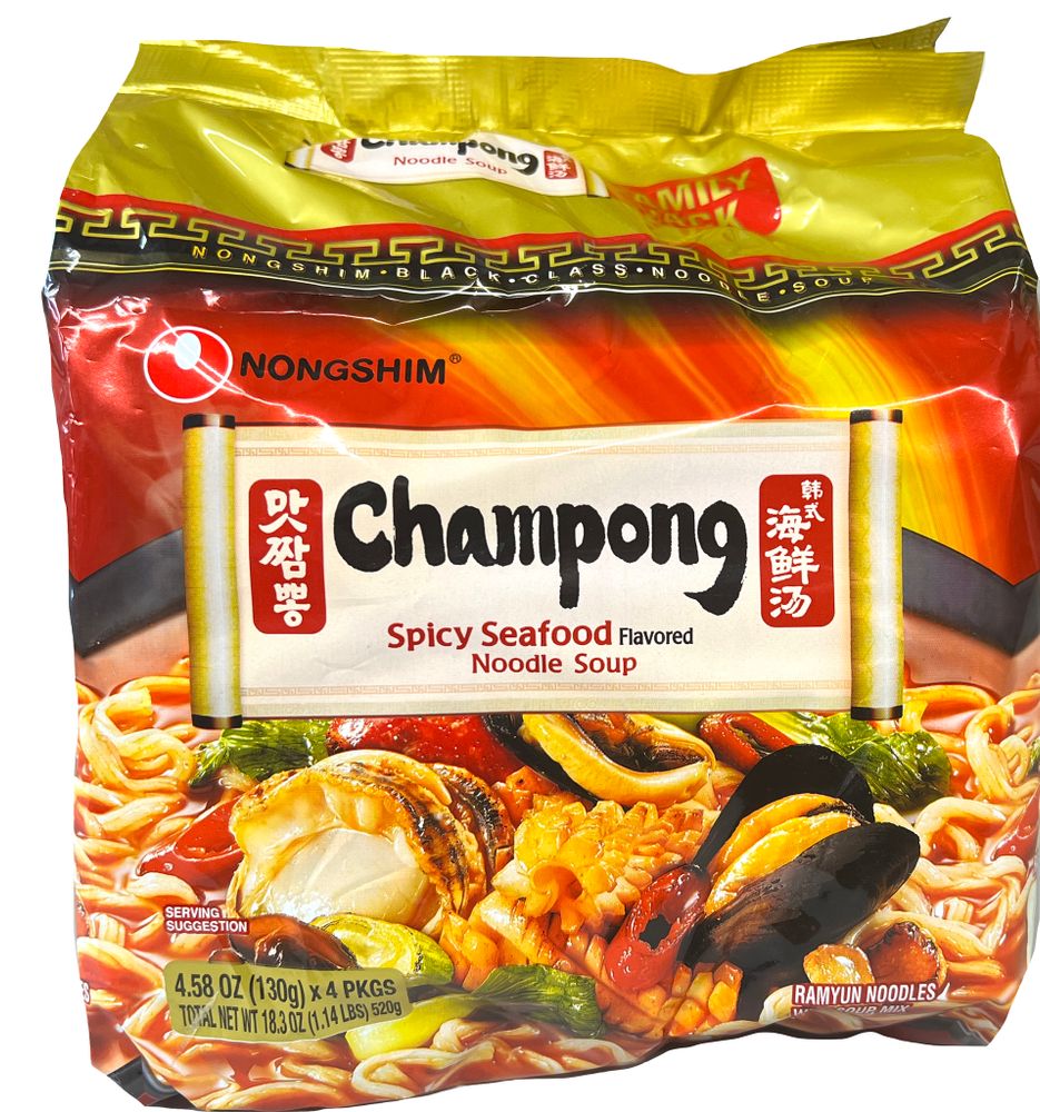 Лапша Nongshim Champong со вкусом морепродуктов 130 г 4 шт
