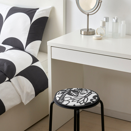Подушка на стул IKEA BRUKSVARA (БРУКСВАРА), Белый с рисунком, 31 см