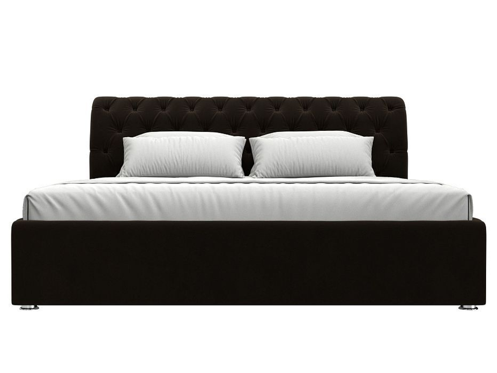 Кровать интерьерная Сицилия 180, Коричневый, Микровельвет, 120870