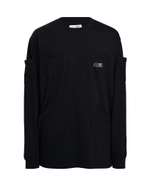 MM6 MAISON MARGIELA ЛОНГСЛИВ С КАРМАНАМИ МУЖСКОЙ ЧЕРНЫЙ