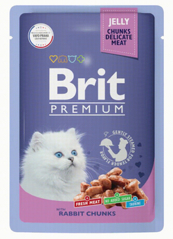 BRIT PREMIUM, Пауч Кролик в желе, 85 гр.