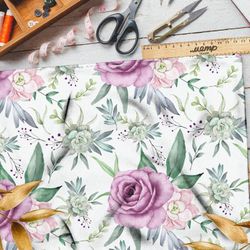 Ткань шелк Армани цветочный купаж