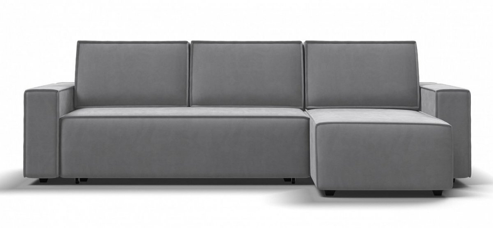 Угловой диван Норд Велюр Монолит сталь