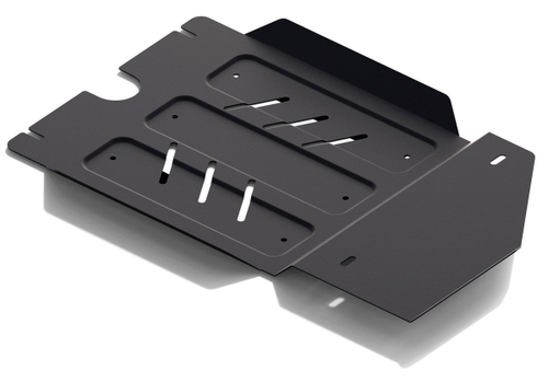 Защита КПП АвтоБроня для Toyota Hilux VII (V - 2.5D; 3.0D) 2005-2015 (устанавл-ся совместно с 1.05745.1), штампованная, сталь 1.8 мм, с крепежом, 111.05746.1