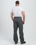 Костюм Вектрон-1 (тк.Смесовая МВО,240) брюки, серый/черный/красный