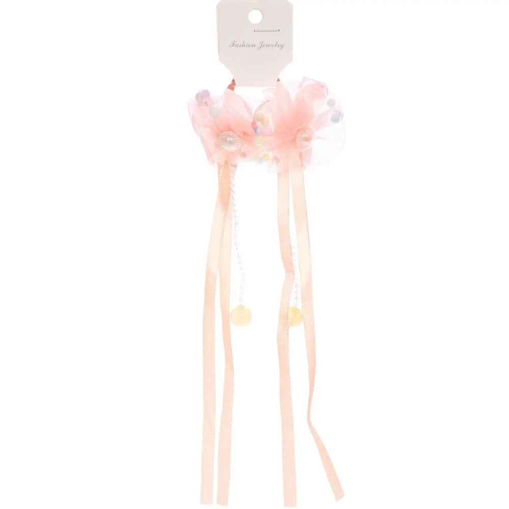 Резинки для волос детские 2шт «КОНФЕТКИ», жемчужинки, микс 5 цветов, d-3см/20см