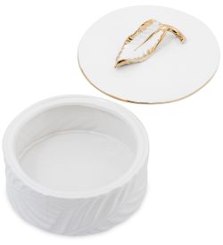 OS-181/1 Декоративная ваза с крышкой Коллекция «Листья»