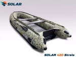 Лодка надувная моторная solar-420 strela jet tunnel