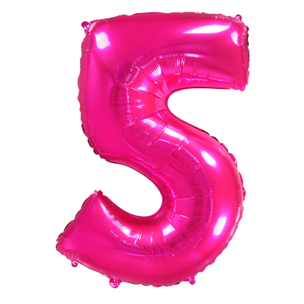 Цифра «5» фуксия