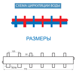 схема коллектора котельной разводки