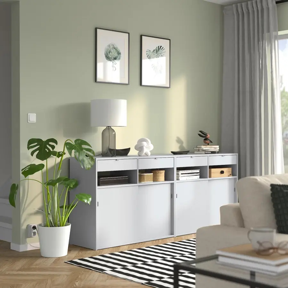 Шкаф -SPIKSMED  IKEA/ СПИКСМЕД ИКЕА, 195х79 см, серый