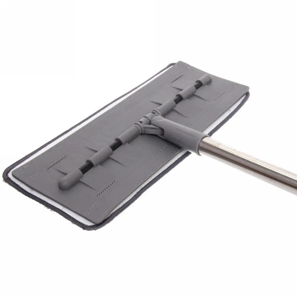 Швабра с насадкой из микрофибры на липучке силиконовое основание