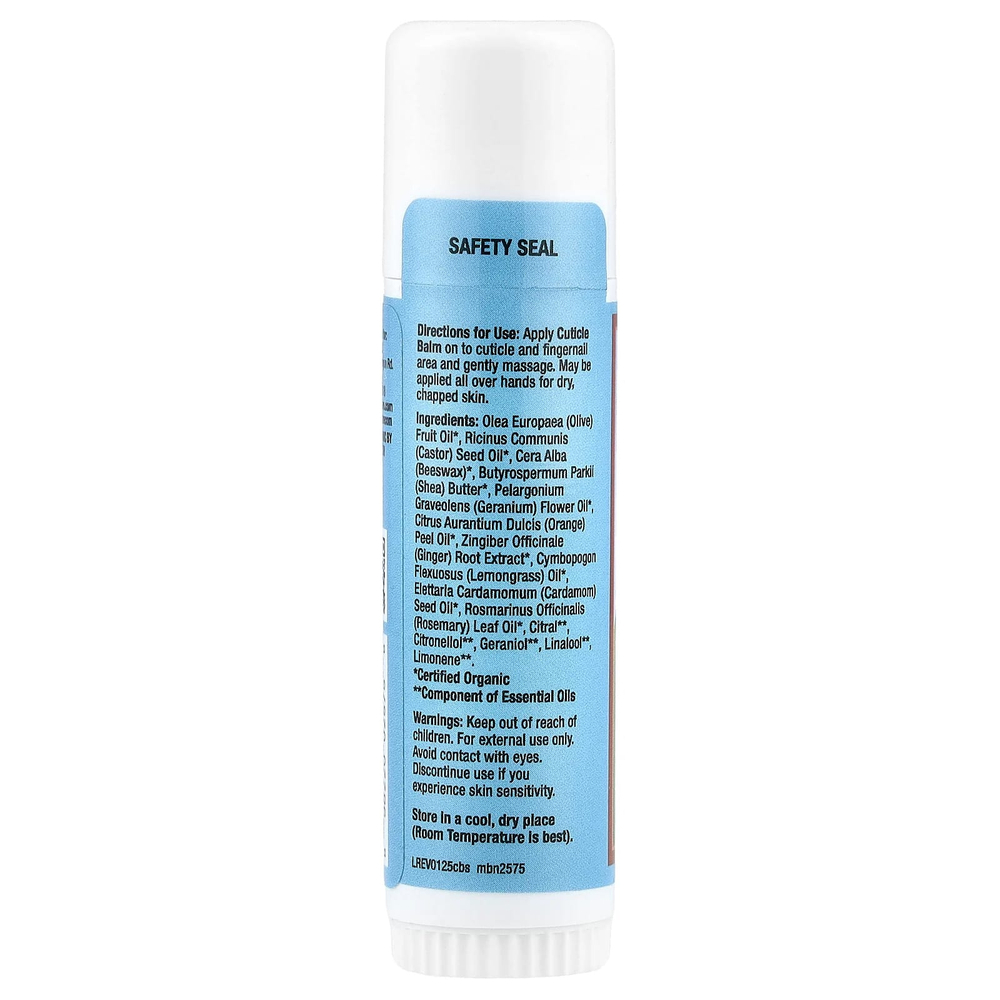 Mild By Nature, Sierra Bees™, бальзам-стик для кутикулы, герань, апельсин и лемонграсс, 17 г (0,6 унции)