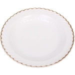 Чайная пара «Верона» (кружка 230мл, блюдце) белая с золотой каймой