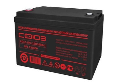 Аккумулятор глубокого разряда 12В   100 А/ч  СОЮЗ-121000