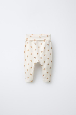 ZARA КОМПЛЕКТ ИЗ КУРТКИ, БОДИ И ЛЕГГИНСОВ С ПРИНТОМ «СОБАКИ», ЭКРЮ