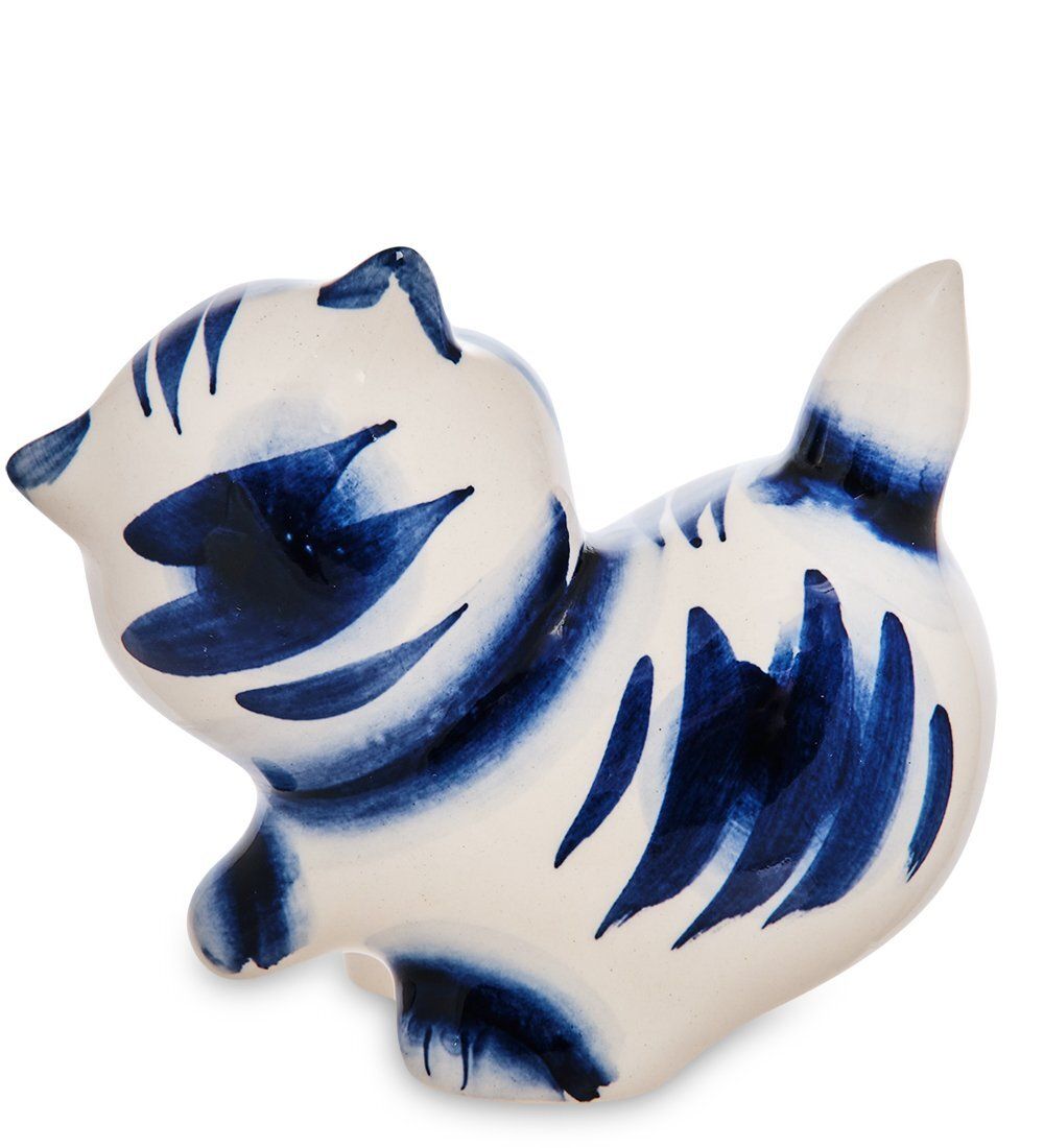 ГЛ- 677 Фигурка «Кот Пафнутий» (Гжельский фарфор)