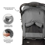 Коляска детская прогулочная BubaGo арт.BG 137-3 MODEL BASS Light color/ цвет Grey /Серый