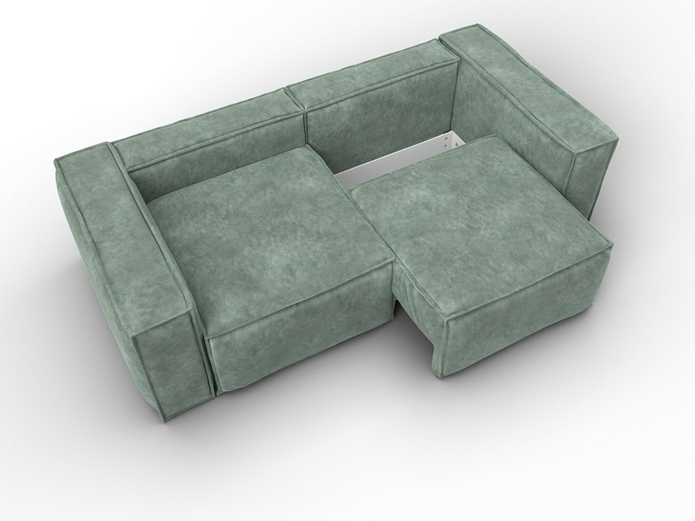 Диван прямой Лига-081 НПБ ВЕЛЮР BRUT 08 зеленый