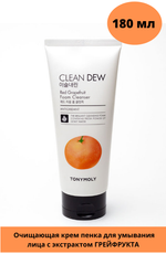 Корейская пенка для умывания лица с  грейпфрутом Tony Moly Clean Dew Grapefruit, 180 мл.