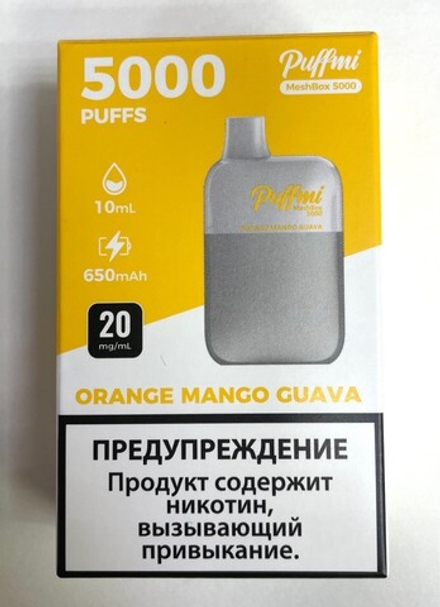 Puffmi Meshbox Orange mango guava (Апельсин-манго-гуава) 5000 затяжек 20мг Hard (2% Hard)