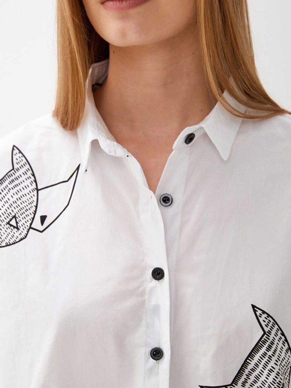 Рубашка  оверсайз  короткая