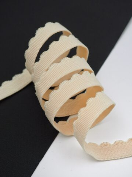 Резинка отделочная пион ажурная ширина 12 мм с учетом фестона