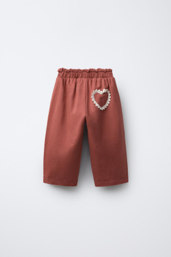 ZARA БРЮКИ BAGGY, ТАБАЧНЫЙ