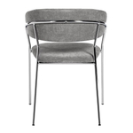 Стул Turin серый вельвет с хромированными ножками