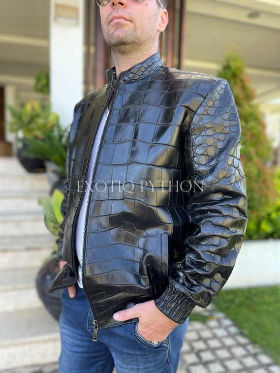 Мужская куртка из кожи крокодила JT-95