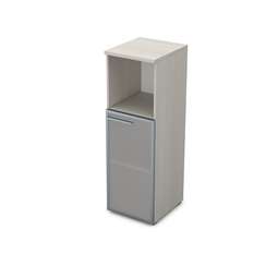 9ПЛД.017.5 Пенал средний со стеклом и нишей (400*450*1245), левый