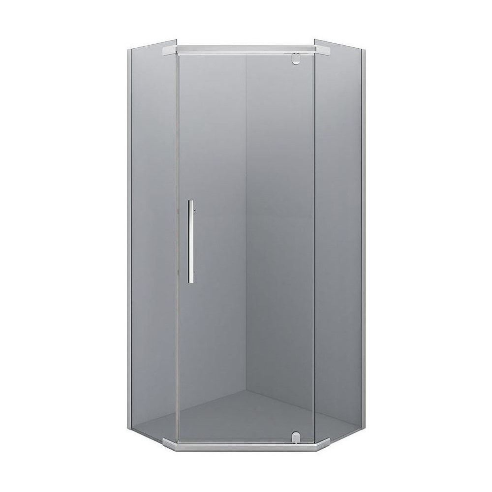 Душевое ограждение IVA E1PC90T 900*900*2000 (пятиугольное) (без поддона) тонированное стекло
