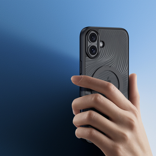 Защитный чехол с поддержкой MagSafe от Dux Ducis для iPhone 16, серия Aimo Mag (версия с магнитной откидной подставкой)