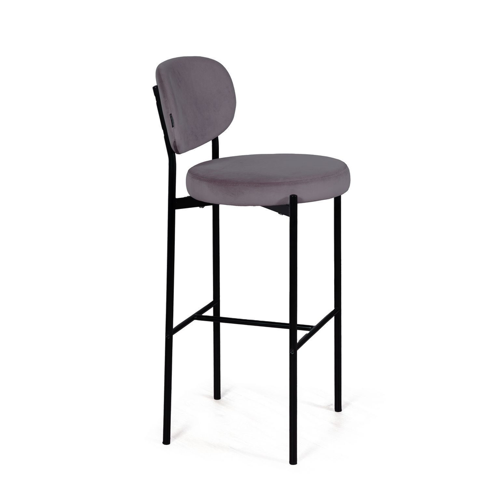 Стул барный Mason, бархат серый 27