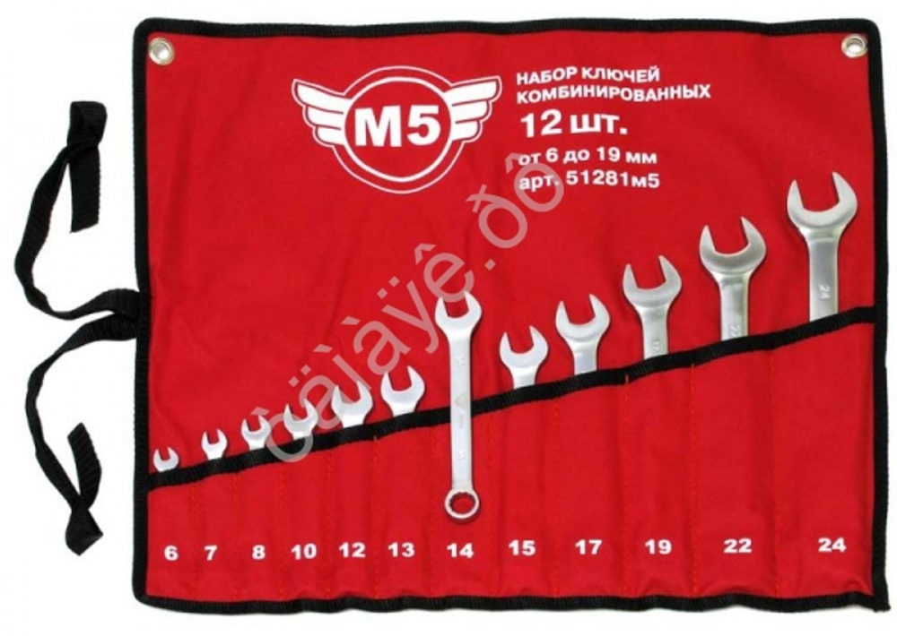 Набор ключей комбинированных 12пр.(6-19мм) в сумке М5 #51281м5