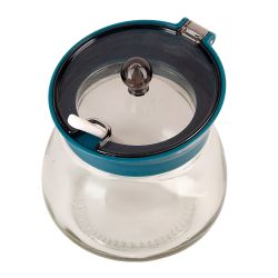 Емкость для сыпучих продуктов с ложкой (стекло, полипропилен) V= 260 мл (подарочная упаковка)