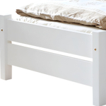 Кровать деревянная 90х200 из сосны Бора, с основанием кровати, белый