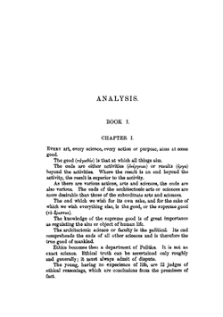 The Nicomachean Ethics of Aristotle. Tr. with an Analysis and Critical Notes | Аристотель